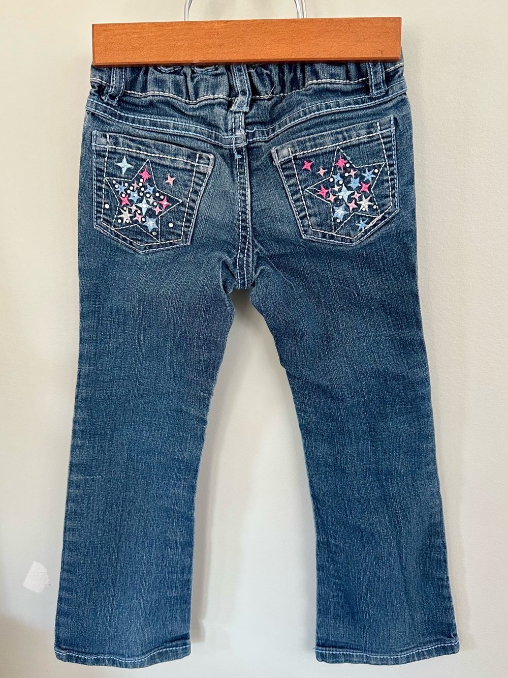 Vintage Y2K Z Cavaricci Girls 4 McBling Star Embellished Bootcut Jeans